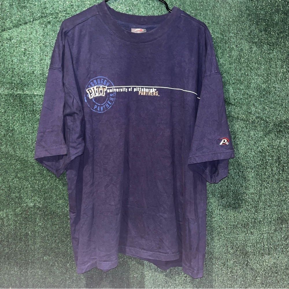 vintage Y2K Pitt Panthers Pro Player Navy Shirt XXL Pro Player tag NCAA PA